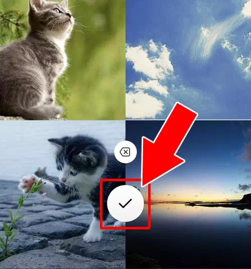 レイアウト機能で複数写真を追加する|インスタストーリーで複数写真の投稿方法!写真2枚以上を自由に配置できます
