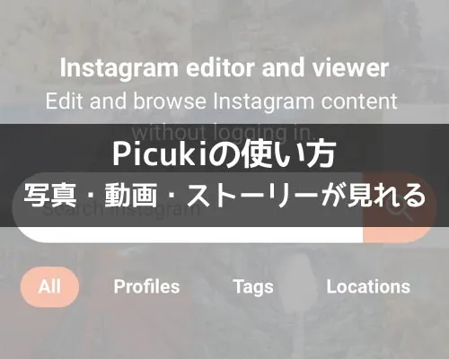 Picuki（ピクキ）の使い方！インスタにログインなしでストーリーも見れます