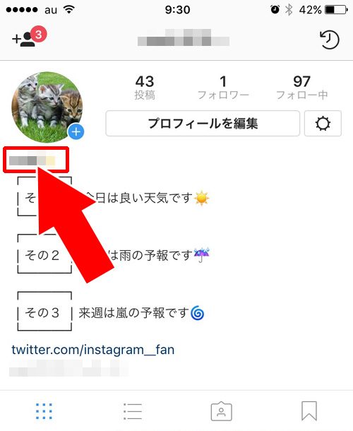 インスタグラムのプロフィールにある名前の意味や役割