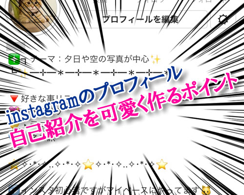 インスタで自己紹介をオシャレに可愛く作るポイント