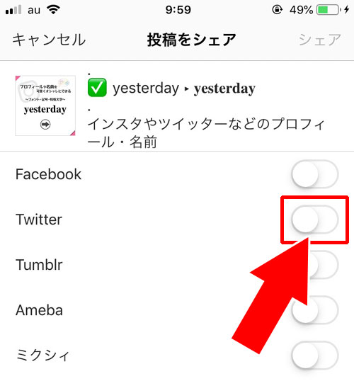 自分で投稿した写真を他のSNSでシェアする|インスタのシェア方法!シェアできない時の原因もまとめました