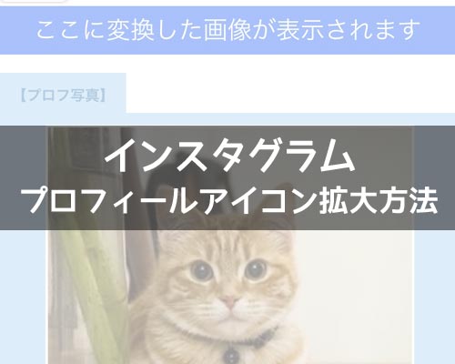 インスタのアイコン(プロフィール写真)を拡大する方法