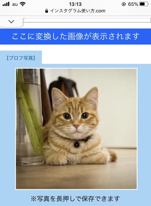 無料ツールを使ってアイコンを拡大する|インスタのアイコン(プロフィール写真)を拡大する方法