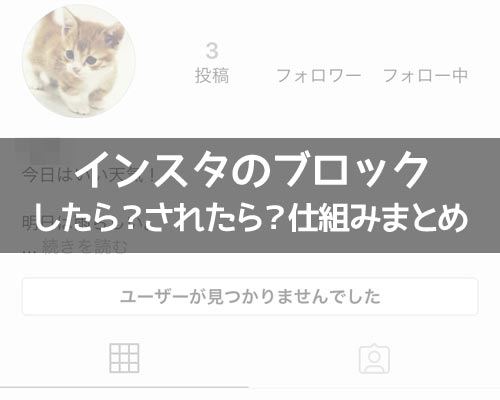 インスタでブロックした時とブロックされた時の仕組みまとめ