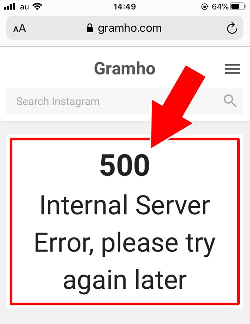 Gramhoでエラーが表示される|インスタにログインしないで検索できるGramhoの使い方!ストーリーを見ることもできます
