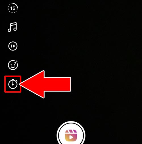 動画撮影時にタイマーを設定する|インスタのリール(Reels)とは?投稿方法や見方など使い方まとめ