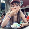 女優の仲里依紗、かき氷を食べている時の写真を公開
