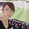 タレントの吉木りさ、ラグビー観戦中の自撮り写真を公開