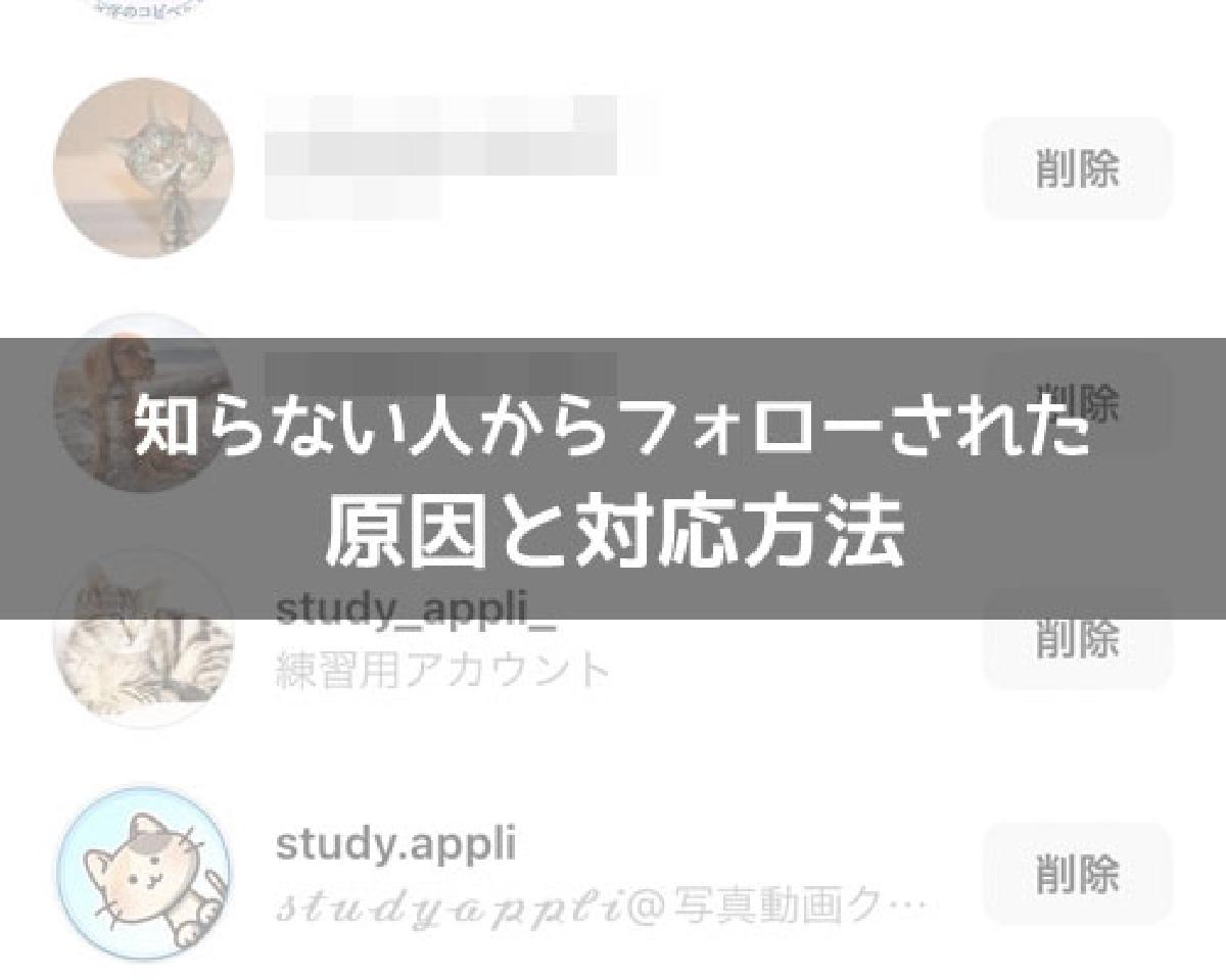 インスタ 知ら ない 人 から フォロー